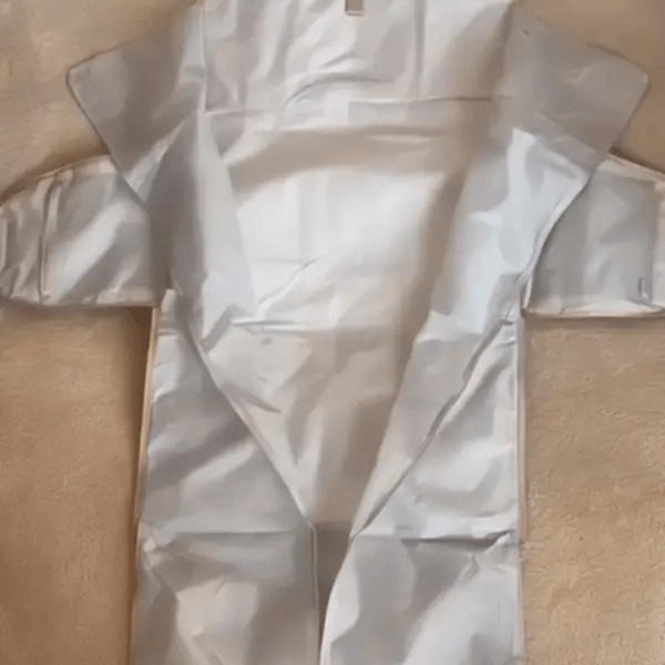The Garment Duffle unzipped and laid flat